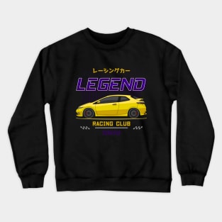 Midnight Racer Yellow FN2 JDM Crewneck Sweatshirt